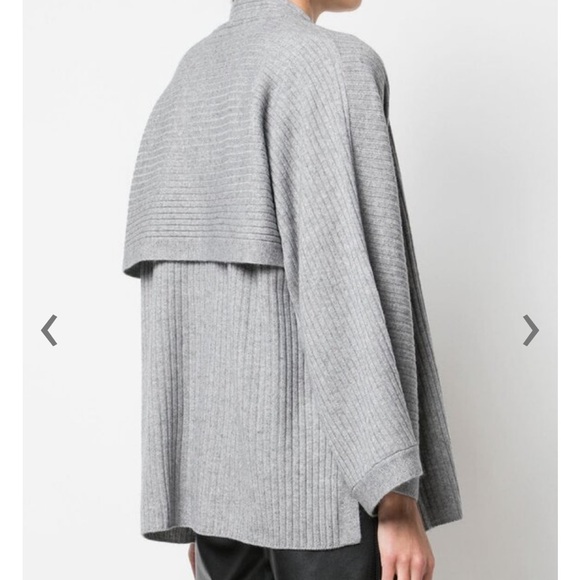 VINCE Gray Ribbed Wool & Cashmere Split Panel
Cardigan - Picture 3 of 10